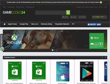 Tablet Screenshot of gamecodes24.com